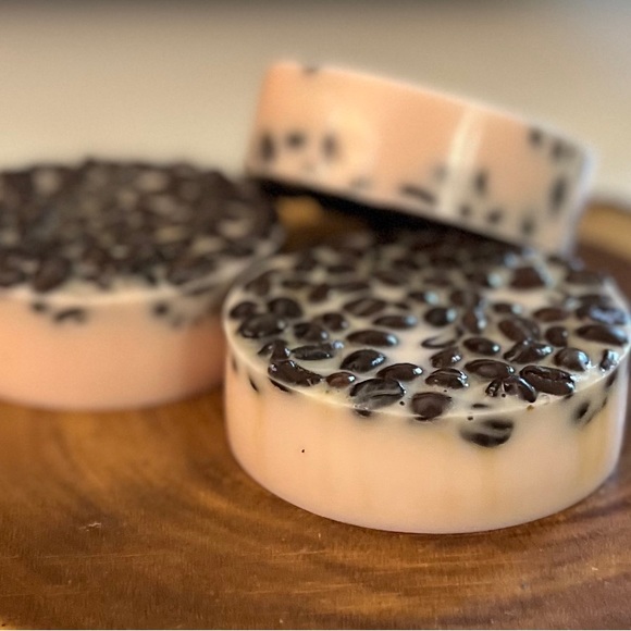 Handcrafted Soap - Maple Almond Fragrance with Whole Coffee Beans - Picture 4 of 5